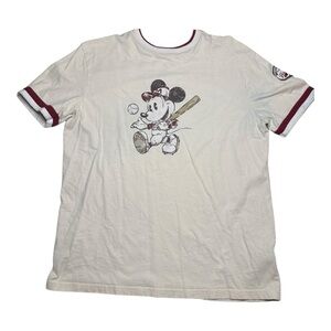 Baseball Mickey Short Sleeve Shirt Size Medium